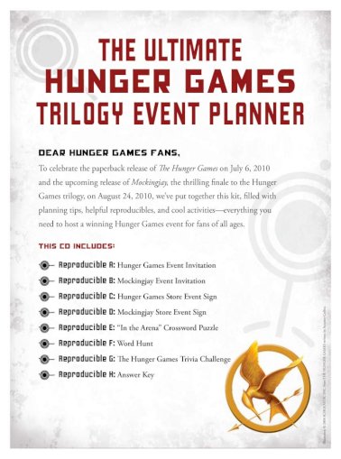 The Ultimate Hunger Games Trilogy Event P The Ultimate Hunger Games Trilogy Event Planner Dear Hunger Pdf Document