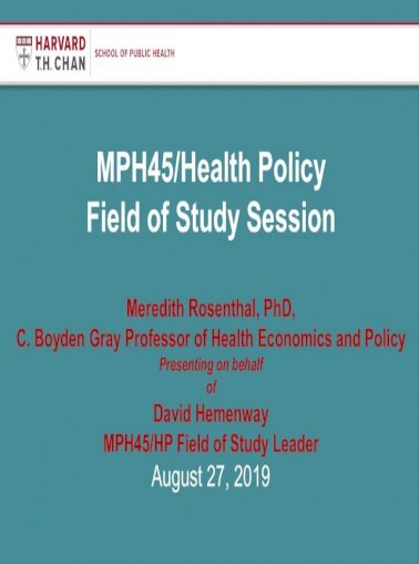 Mph45 Health Policy Field Of Study Session Field Of Study Requirements A Contact The Field Of Study Pdf Document