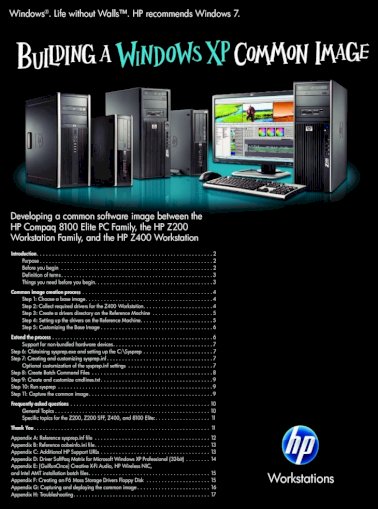 Hp Compaq 8100 Elite Pc Family The Hp Z0 Workstation Hp Compaq 8100 Elite Desktop Pc The Hp Pdf Document