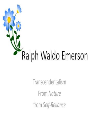 Teenageår gåde Jeg er stolt Ralph Waldo Emerson - Lake Station Community Ralph Waldo Emerson  Transcendentalism From Nature from - [PDF Document]