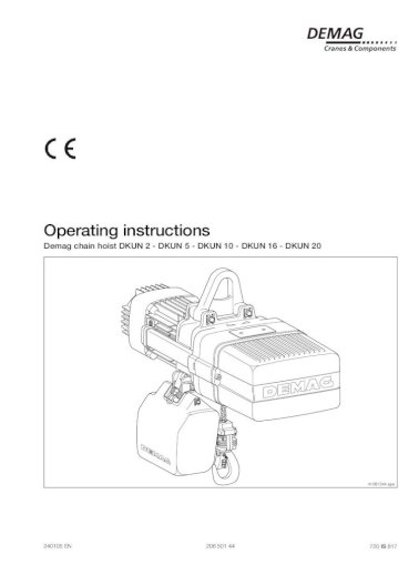 Demag Dkun Hoist Operating Manual, Demag Hoist Wiring Diagram